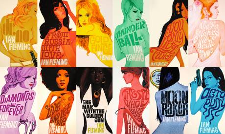Unique Retro Flavored James Bond Cover Prints Unique Retro Flavored James Bond Cover Prints