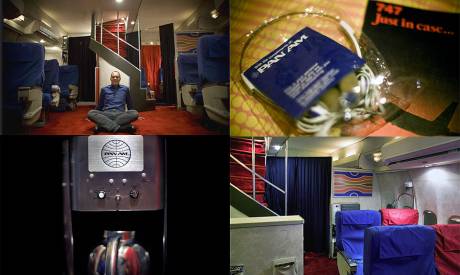 Pan Am Boeing 747 cabin recreated in garage Pan Am Boeing 747 cabin recreated in garage