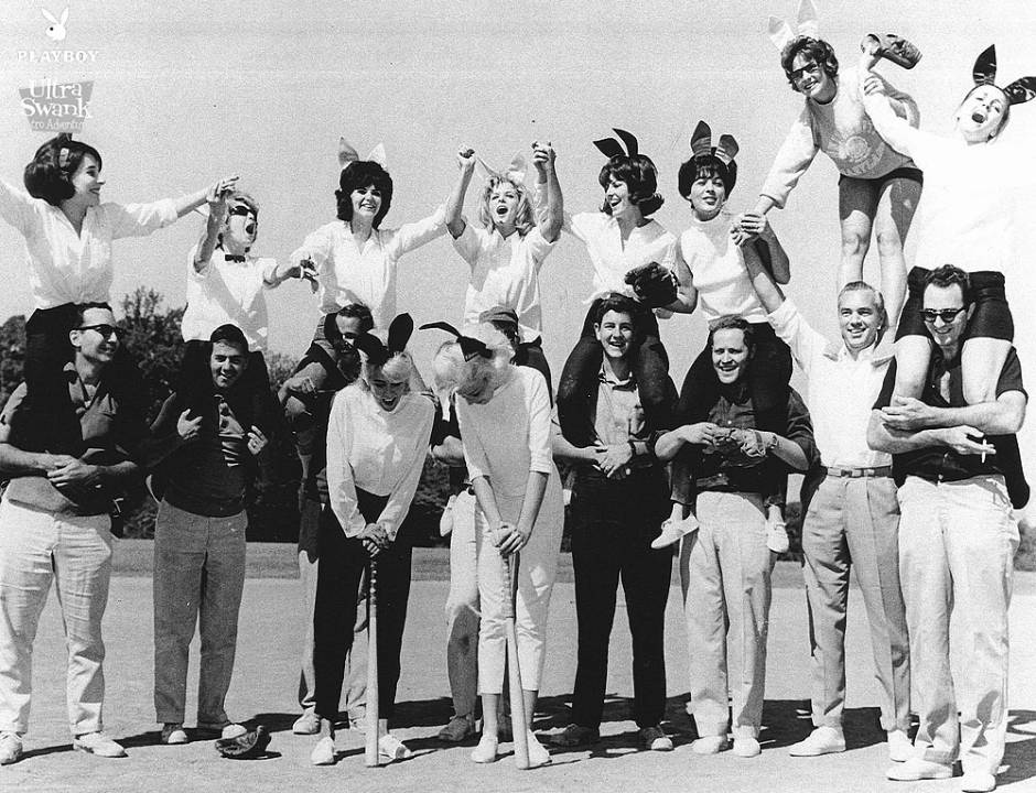 Playboy Bunnies Play Softball with City Hall Press Corp
