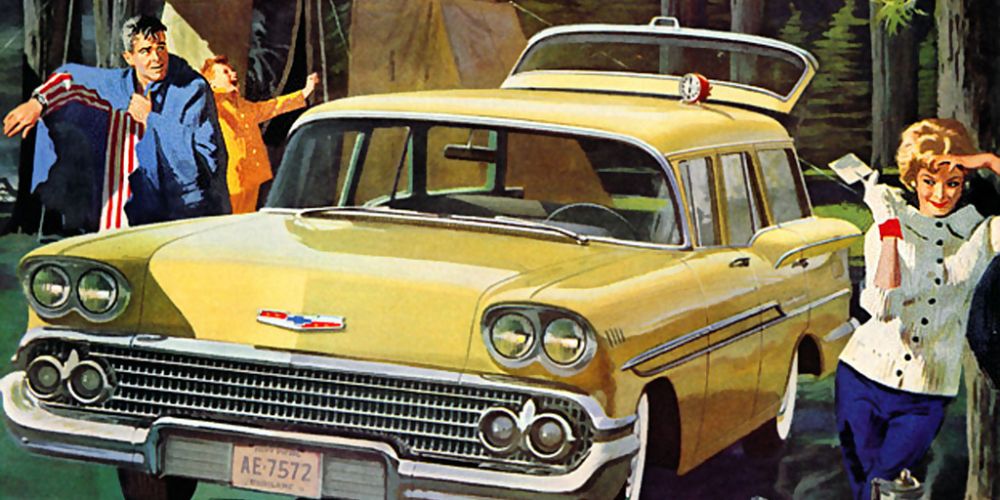 Classic Hand Drawn Car Ads from the US Classic Hand Drawn Car Ads from the US