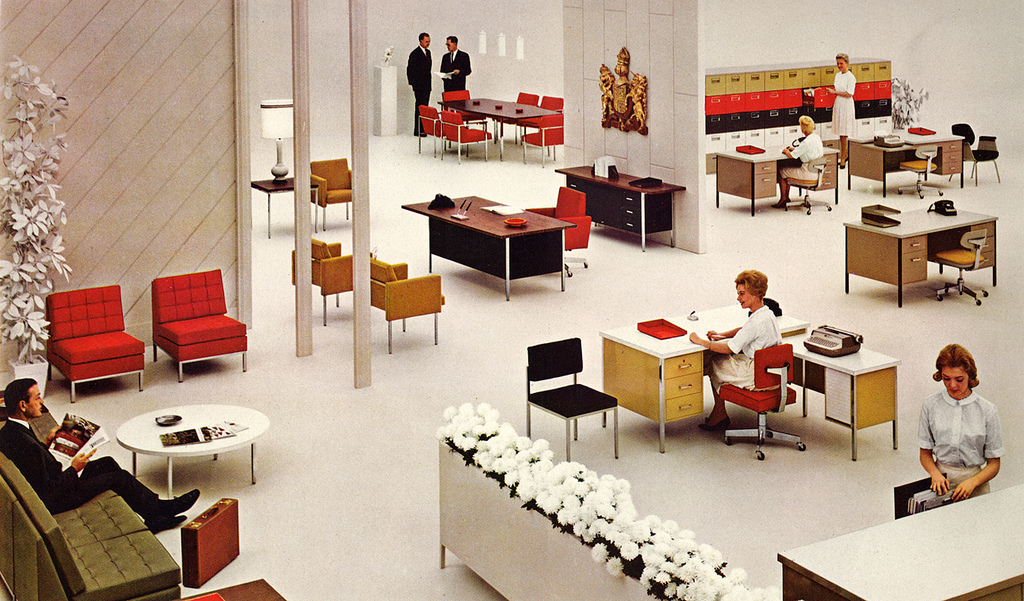 Interior Elegant MidCentury Office Design Ultra Swank