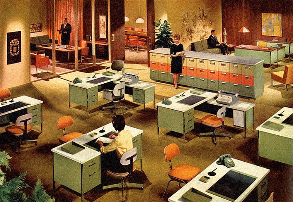 Interior Elegant Mid Century Office Design Ultra S