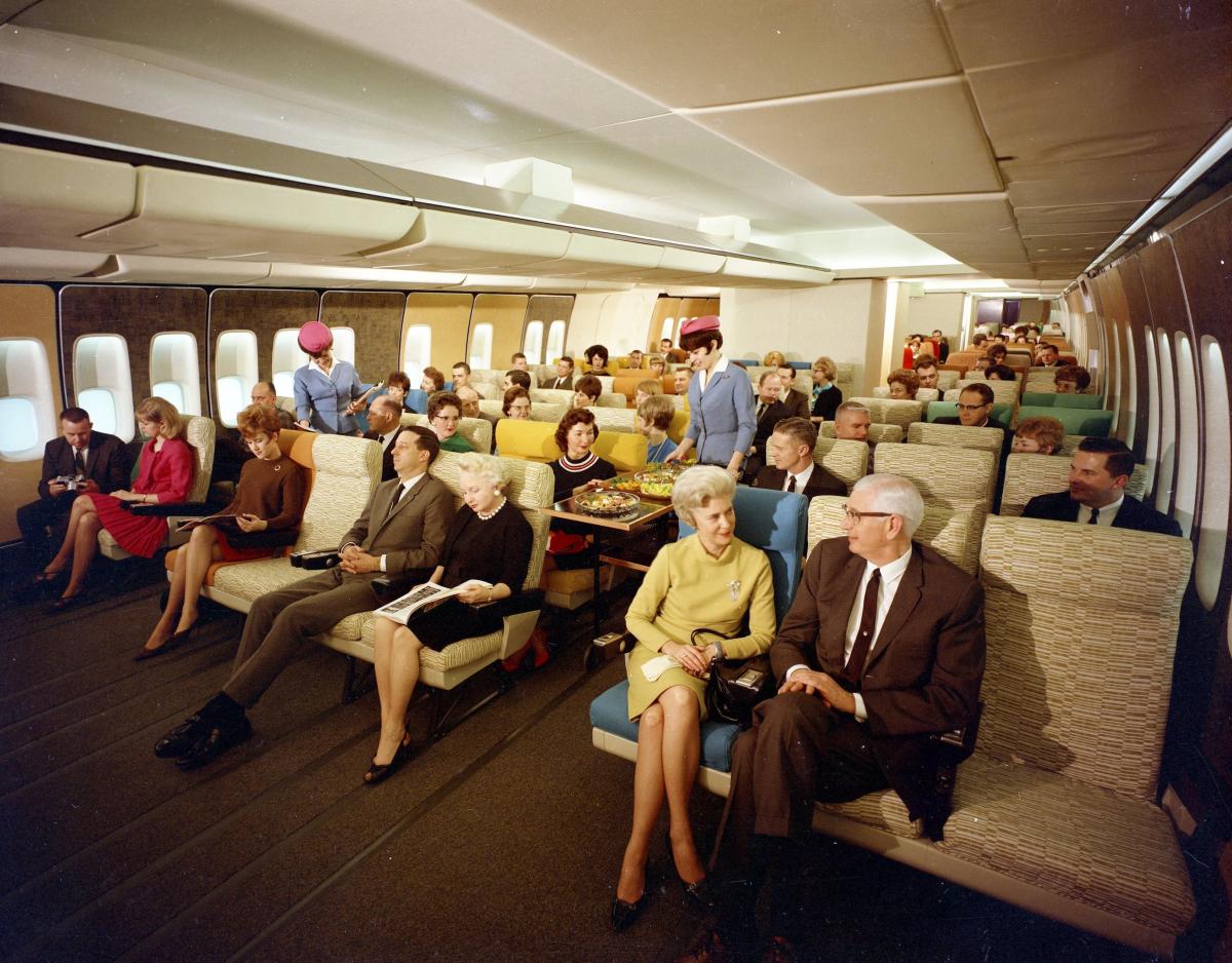 Download Travel On Board A Boeing 747 With Pan Am United Airlines Ultra Swank PSD Mockup Templates
